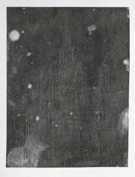 Poznan City Hall; verso: Fragment of a composition; Jablczynski, Feliks (1865–1928), graphic