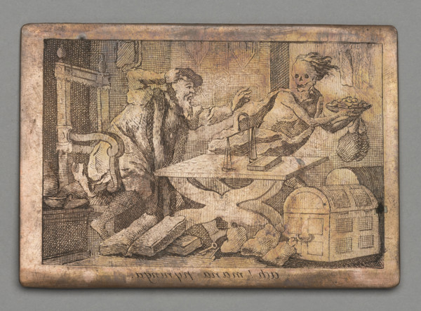 Ah! mana pyninga. (The Miser and Death). Czerski, Stanislaw (1777–1833), graphic artist. Moralizing