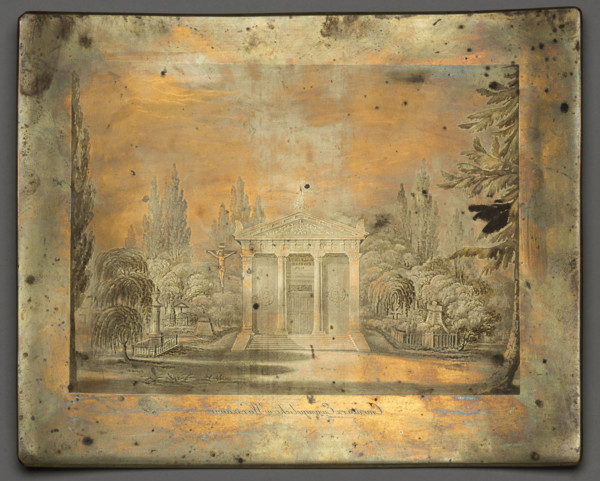 View of the Evangelical Cemetery in Warsaw. Dietrich, Fryderyk Krzysztof (1779–1847), graphic