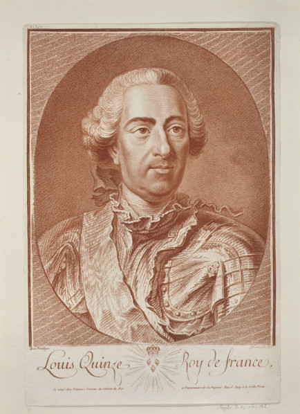 Portrait of King Louis XV; François, Jean-Charles (1717–1769), graphic artist; France; male