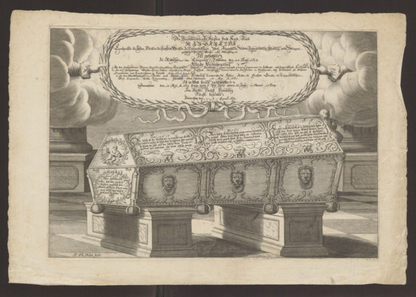 Sarcophagus of Margareta Brahe, Duchess of Hesse-Homburg; Johann Philipp Thelott (1638–1671),