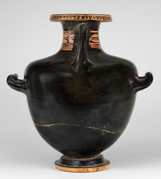 Red-figure hydria by the Amycus Painter, c. 420–400 BC (previously dated 420–410 BC). Greek