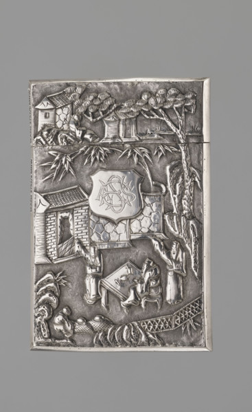 Business card case, goldsmith, Chinese art, Chinese, figurative scenes, Qing (1644–1911), bamboos,