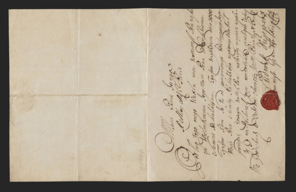 Bill of exchange handwritten by Ludwik Ruppert with a wax seal and signature. Text instructs