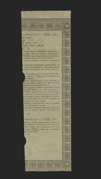 Treasury Bond of the Kingdom of Poland No. 2061 for 1,000 zloty, issued by virtue of the