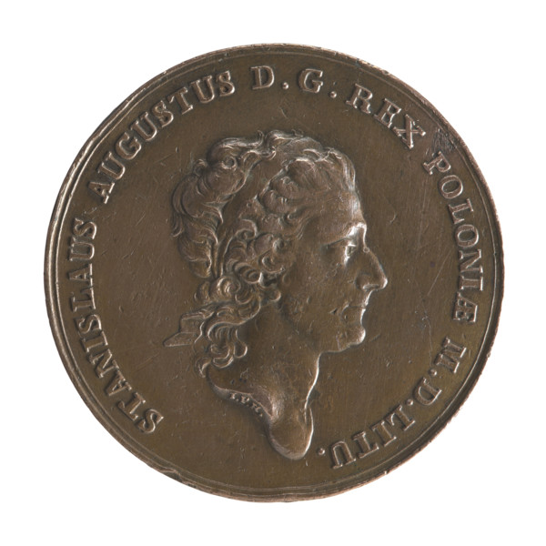 Trial crown thaler, Stanislaw August Poniatowski (King of Poland; 1764–1795). Engraver: Johann