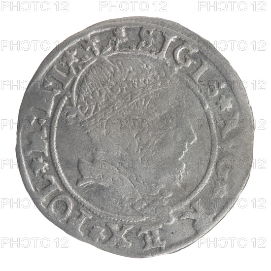 Lithuanian grosz on a Lithuanian foot, Sigismund II Augustus (King of Poland; 1544–1572), coats of