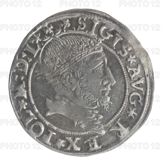 Lithuanian grosz per Lithuanian foot, Sigismund II Augustus (King of Poland; 1544–1572); coats of
