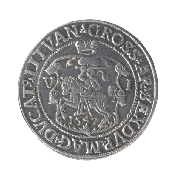 Lithuanian sixer, Sigismund II Augustus (King of Poland; 1544–1572), Jagiellonian dynasty; royal