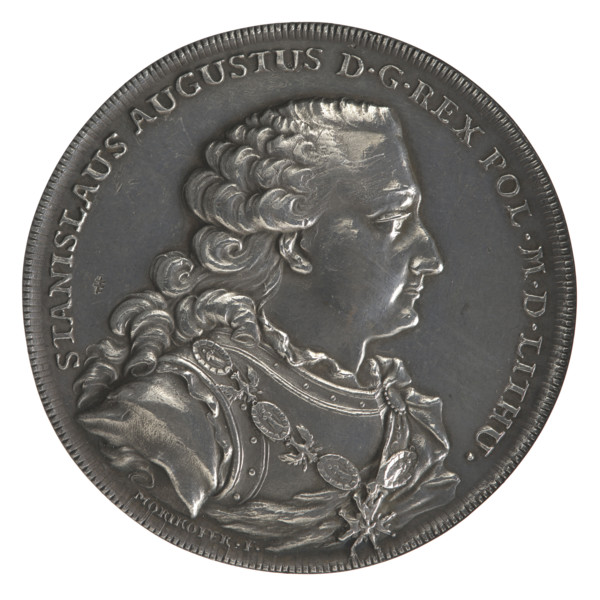 Trial Crown thaler of Stanislaw August Poniatowski (King of Poland; 1764–1795), by Johann Kaspar