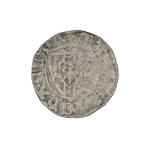 Teutonic szelag, Michal Küchmeister (Grand Master; 1414–1422). Obverse: monastic shield of the