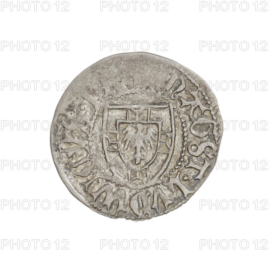 Teutonic szelag, Ludwik von Erlichshausen (Grand Master; 1450–1467), monastic shield of the Grand