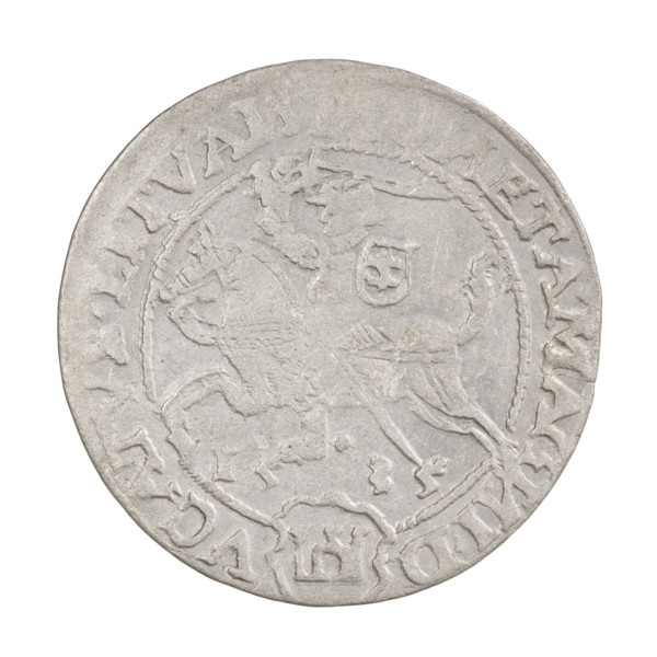 Lithuanian grosz, Sigismund I the Old (King of Poland; 1506–1548), R2 (rarity). Silver coin