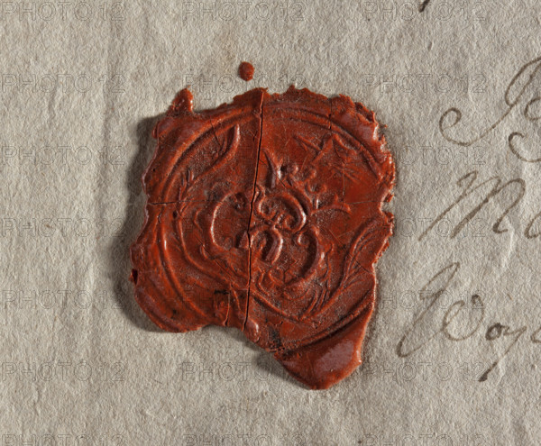 city seal of the town of Gniewoszów. Seals attached to a document issued jointly by the towns of