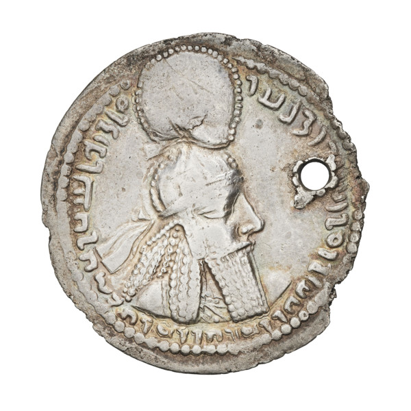 drachma, Ardashir I (ruler of Persia; 224–242), Persia, Sassanid Kingdom, fire altar, korymbos. Obv