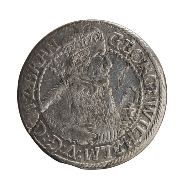 Obv. Bust facing right in mitre and electoral mantle. A sceptre in his right hand, the left resting