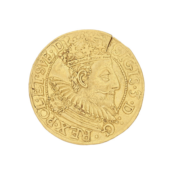 Gdansk ducat, Klüwer, Filip (fl. 1588–1601); portrait of Sigismund III Vasa (King of Poland,