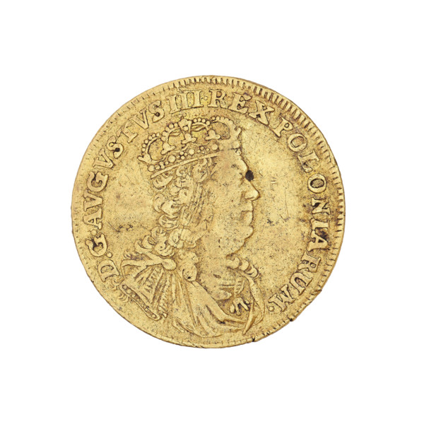 Crown ducat, maker: Goedecke, Johan Georg (1750–1753). Issued under August III Sas (King of Poland,