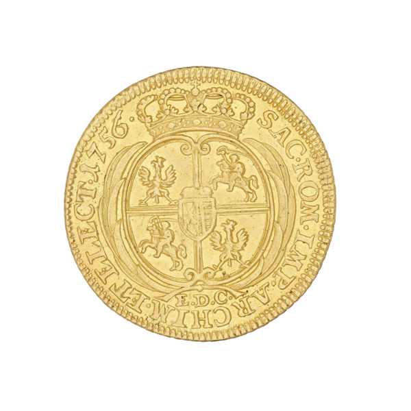 Crown ducat, August III Sas (King of Poland; 1733–1763), Croll, Ernest Dietrich (fl. 1753–1763),