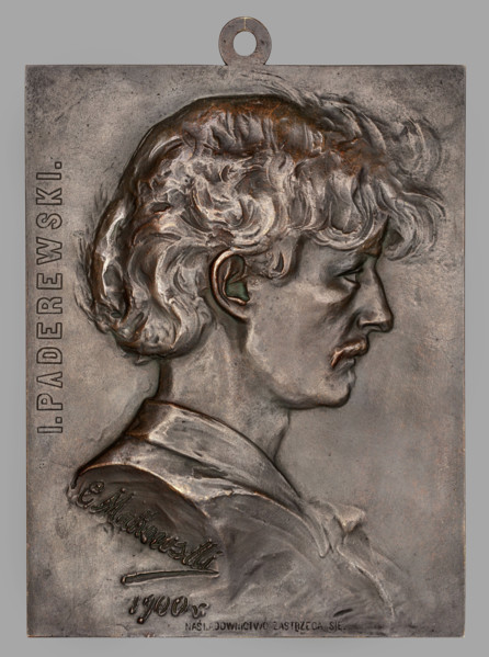 Czeslaw Makowski (1873–1921), bust of Ignacy Jan Paderewski (1860–1941), male bust in right profile
