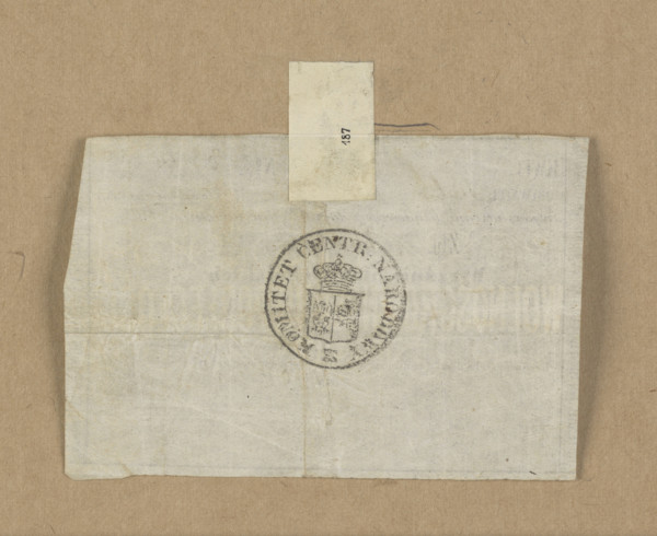 Nominal receipt No. 33170 issued in the name of Hube for the amount of 1,400 zloty on June 15, 1863