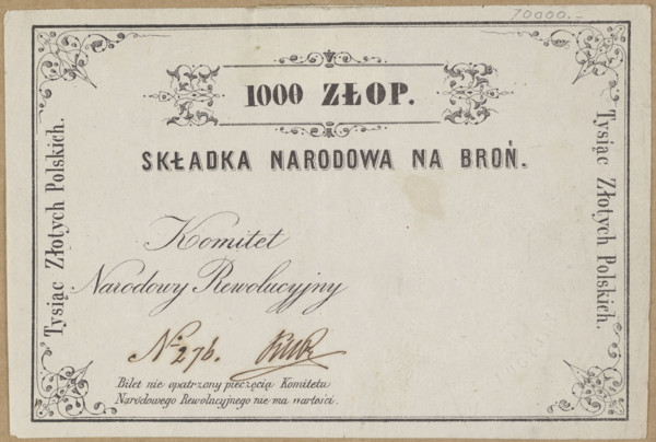 National contribution for weapons, securities, National Government, national contribution for
