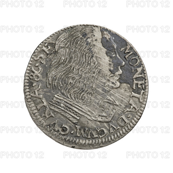 Trojak (with a bust of Wilhelm Kettler). Obverse: in the border a male bust facing right with long