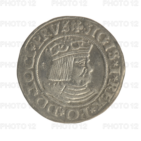Gdansk grosz, Sigismund I the Old (King of Poland; 1506–1548). Jagiellonians (dynasty). Obv.: