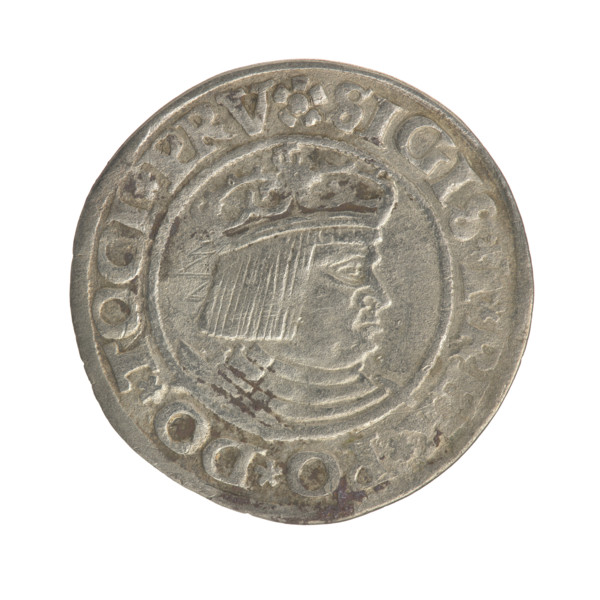 Gdansk grosz, Sigismund I the Old (King of Poland; 1506–1548). Polish coin, Jagiellon dynasty.