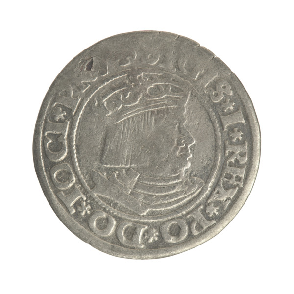 Gdansk grosz, Sigismund I the Old (King of Poland; 1506–1548). Polish coin, Jagiellon dynasty.