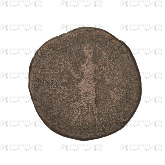 Hadrian (76–138; Roman emperor 117–138). Coin (119–138). Obverse: Bust of Hadrian with laurel