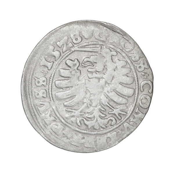 Prussian grosz, Sigismund I the Old (King of Poland; 1506–1548). Obverse: Crowned male bust in