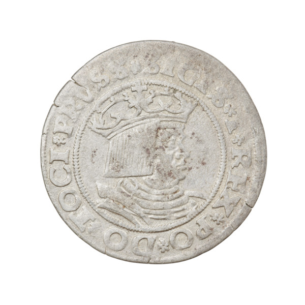 Prussian grosz, Sigismund I the Old (King of Poland; 1506–1548); 1528, Torun, Poland. Obverse:
