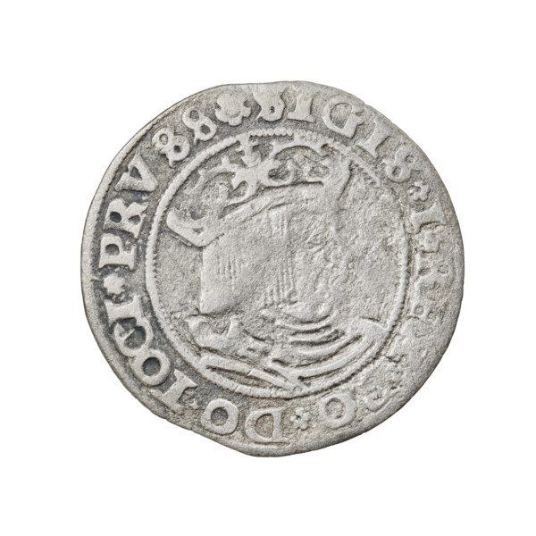 Prussian grosz, Sigismund I the Old (King of Poland ; 1506–1548); 1529; coin. Obverse: crowned male