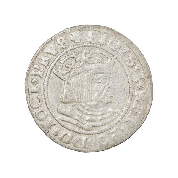 Prussian grosz, Sigismund I the Old (King of Poland; 1467–1548), 1530. Obverse: Crowned male bust