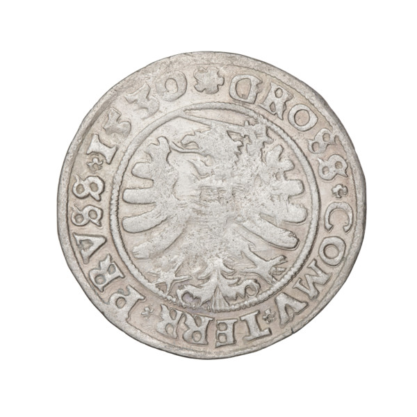 Prussian grosz, Sigismund I the Old (King of Poland; 1506–1548); motifs: eagles, emblems,
