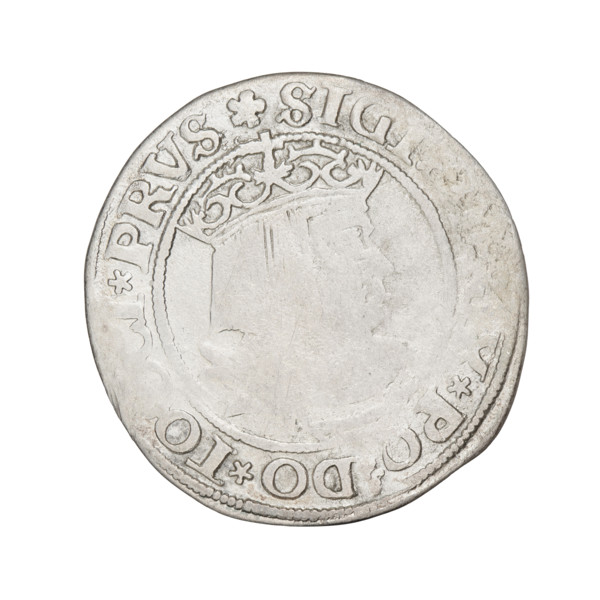 Prussian grosz, Sigismund I the Old (King of Poland; 1506–1548); 1530; Torun, Poland. Obverse: