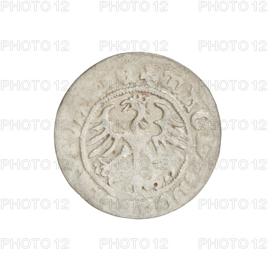 Lithuanian half-grosz, Sigismund I the Old (King of Poland; 1506–1548); eagles; Polish coins;