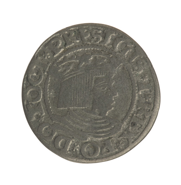 Gdansk grosz, Sigismund I the Old (King of Poland; 1506–1548). Jagiellonian-era Polish coin (1535).