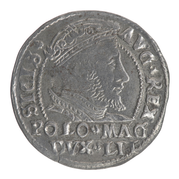 Lithuanian grosz on a Polish foot, Sigismund II Augustus (King of Poland; 1544–1572). Jagiellonian