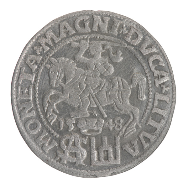 Lithuanian grosz on a Polish foot, Sigismund II Augustus (King of Poland; 1544–1572); Polish coins;