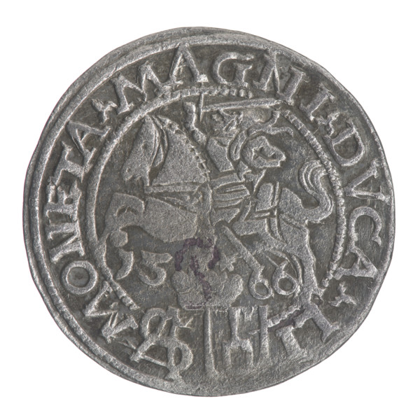 Lithuanian grosz on a Polish foot, Sigismund II Augustus (King of Poland; 1544–1572). Polish coin,