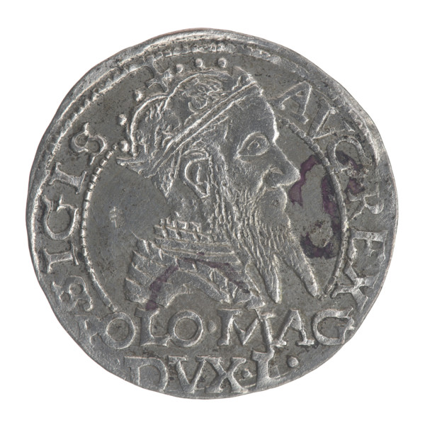 Lithuanian grosz on a Polish foot, Sigismund II Augustus (King of Poland; 1544–1572). Polish coin,