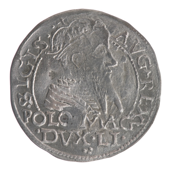 Lithuanian grosz on a Polish foot, Sigismund II Augustus (King of Poland; 1544–1572). Polish coin,