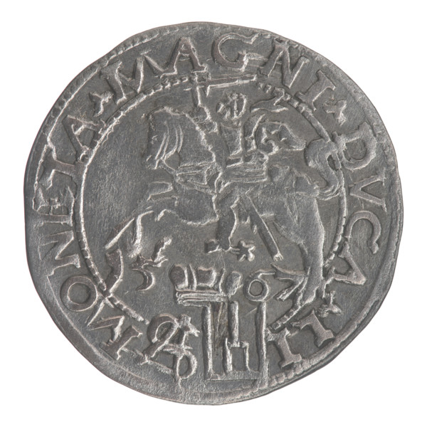 Lithuanian grosz on a Polish foot, Sigismund II Augustus (King of Poland; 1544–1572). Polish coin,
