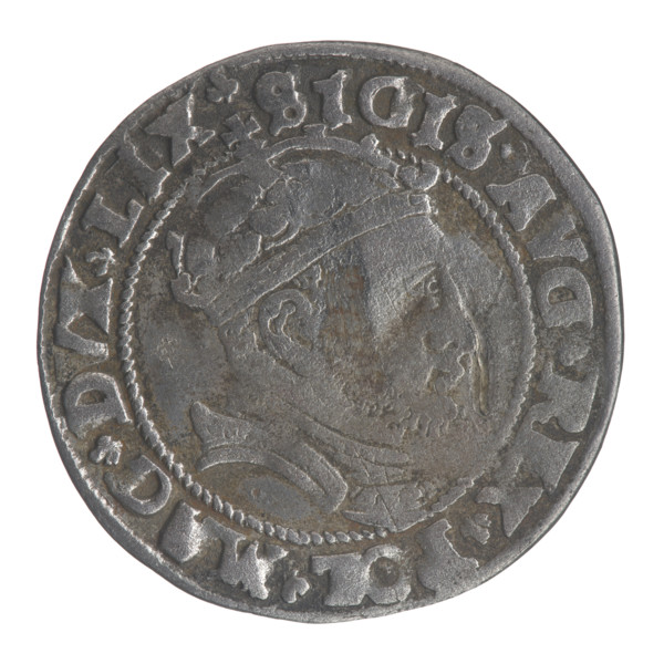 Lithuanian grosz on a Lithuanian foot, Sigismund II Augustus (King of Poland; 1520–1572), coats of
