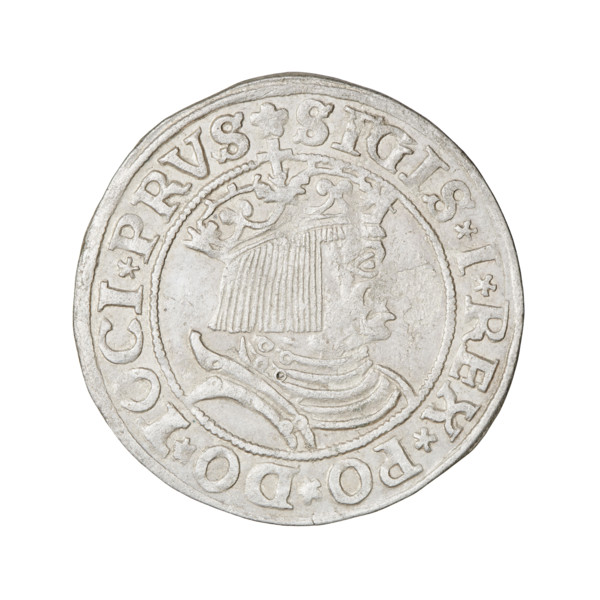 Prussian grosz, Sigismund I the Old (King of Poland; 1506–1548); 1531. Obverse: Crowned male bust