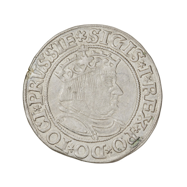 Prussian grosz, Sigismund I the Old (King of Poland; 1506–1548). Silver coin (grosz), 1534.
