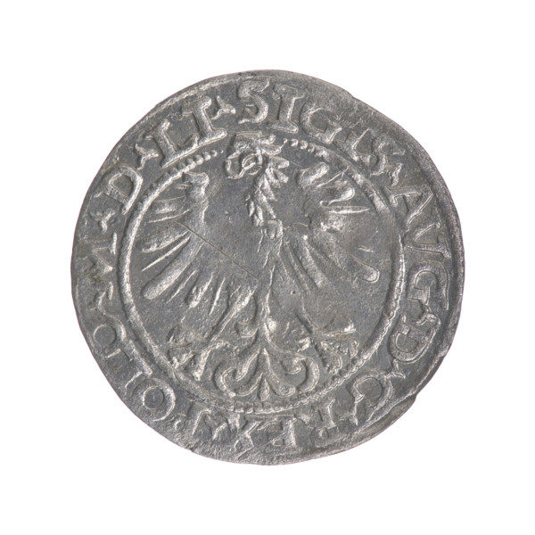 Lithuanian half-grosz, Sigismund II Augustus (King of Poland; 1544–1572); emblems, Jagiellons