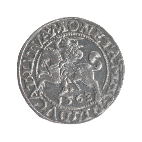 Lithuanian half-grosz, Sigismund II Augustus (King of Poland; 1544–1572); maker: Gabriel Tarlo (ca.